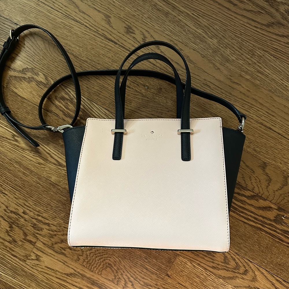 Kate Spade Black and Blush Satchel